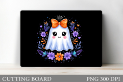 Cute Halloween Cutting Board. Cute Ghost Cutting Board Product Image 1