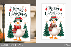 Christmas Goose Garden Flag. Christmas Garden Flag Design Product Image 1