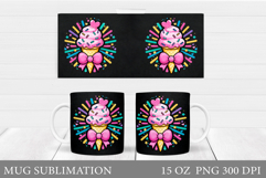 Ice Cream Mug Wrap Design. Summer Mug Sublimation Product Image 1