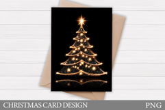 Christmas Card Printable. Christmas Tree Card Design Product Image 1