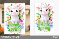 Spring Lamb Garden Flag. Spring Garden Flag Design Product Image 1