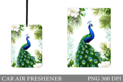 Peacock Car Air Freshener. Flowers Car Air Freshener Design Product Image 1