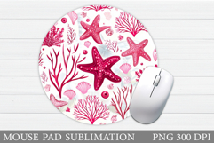 Starfish Mouse Pad Design. Starfish Sublimation Product Image 1