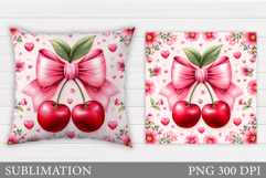 Cherry Pillow Design. Cherry Sublimation Product Image 1