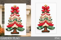 Christmas Tree Garden Flag. Christmas Garden Flag Design Product Image 1