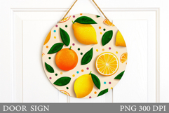 Lemons Door Sign Design. Lemons Sublimation Product Image 1