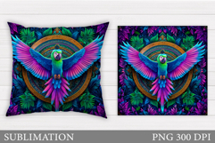 Parrot Sublimation. Parrot Pillow Sublimation Product Image 1
