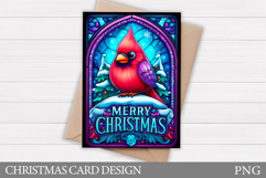 Christmas Cardinal Card Design. Christmas Card Printable Product Image 1