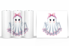 Ghost Tumbler Design. Cute Halloween Tumbler Sublimation Product Image 2