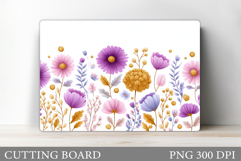 Floral Cutting Board Design. Flowers Cutting Board Product Image 1