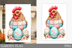 Easter Chicken Garden Flag. Easter Garden Flag Design Product Image 1