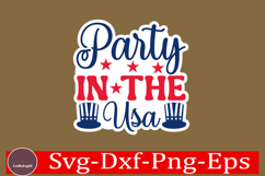 4th of July Sticker Svg Design, Patriotics Quotes Svg, Product Image 1