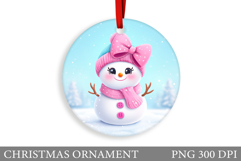 Snowman Christmas Ornament. Snowman Ornament Design Product Image 1