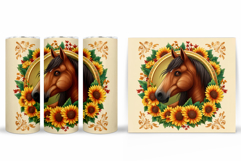 Horse Tumbler Wrap Sublimation. Horse Tumbler Wrap Design Product Image 2