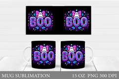 Boo Mug Sublimation. Halloween Mug Design Product Image 1