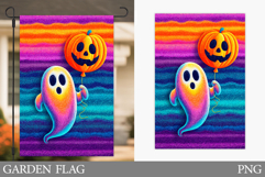 Ghost Garden Flag Sublimation. Halloween Pumpkin Garden Flag Product Image 1