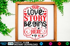 Our love story Farmhouse Sign, Round Sign Design Product Image 1