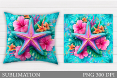 Starfish Pillow Sublimation. Starfish Sublimation Product Image 1