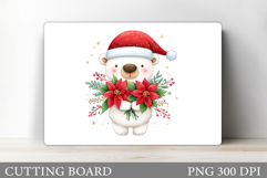 Polar Bear Cutting Board. Christmas Cutting Board Design Product Image 1