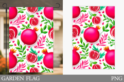 Pomegranate Garden Flag. Summer Garden Flag Sublimation Product Image 1