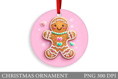 Gingerbread Christmas Ornament. Cute Raccoon Sublimation Product Image 1