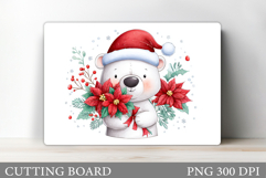Polar Bear Cutting Board. Christmas Cutting Board Design Product Image 1