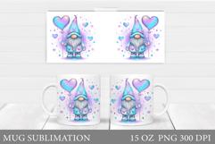 Iridescent Gnome Mug. Valentines Gnome Mug Design Product Image 1
