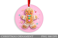 Gingerbread Christmas Ornament. Cute Raccoon Sublimation Product Image 1