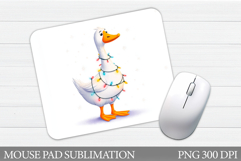 Christmas Goose Mouse Pad. Christmas Mouse Pad Sublimation Product Image 1