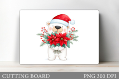 Polar Bear Cutting Board. Christmas Cutting Board Design Product Image 1