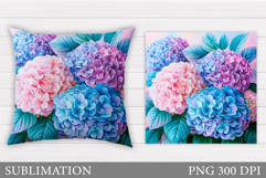 Flowers Pillow Design. Floral Pillow Sublimation Product Image 1