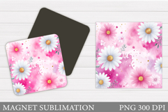 Daisy Flowers Magnet. Floral Magnet Design Product Image 1