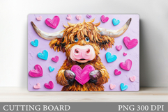 Valentines Cow Cutting Board. Valentines Cutting Board Product Image 1