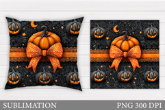 Halloween Pillow Sublimation. Halloween Pumpkin Pillow Product Image 1