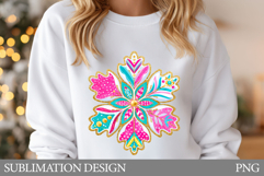 Snowflake T-Shirt Design. Snowflake Sublimation Product Image 1
