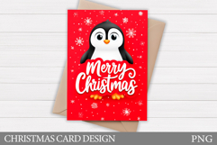 Christmas Penguin Card. Christmas Card Printable Product Image 1