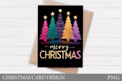 Christmas Card Printable. Merry Christmas Card Design Product Image 1