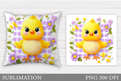 Spring Chick Pillow Sublimation. Spring Pillow Design Product Image 1