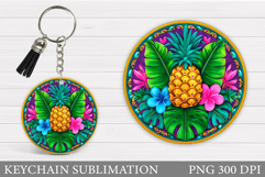 Pineapple Keychain Design. Pineapple Sublimation Product Image 1