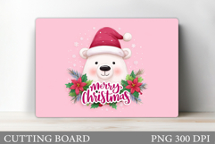 Polar Bear Cutting Board. Christmas Cutting Board Design Product Image 1