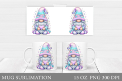Iridescent Gnome Mug Sublimation. Valentines Mug Design Product Image 1
