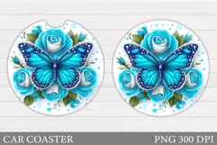 Butterfly Car Coaster. Summer Car Coaster Design Product Image 1