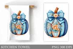 Pumpkin Kitchen Towel Design. Pumpkin Sublimation Product Image 1