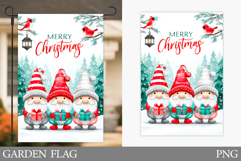 Christmas Gnome Garden Flag. Christmas Garden Flag Design Product Image 1