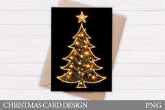 Christmas Card Printable. Christmas Tree Card Design Product Image 1