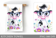 Cute Cow Kitchen Towel. Summer Kitchen Towel Design Product Image 1