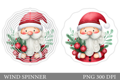 Santa Claus Wind Spinner. Christmas Wind Spinner Design Product Image 1