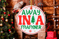Christmas Round sign Svg Design Round Sign SVG quotes Product Image 1