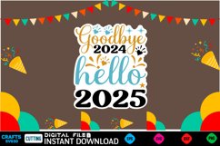 Happy new year sticker bundle Svg for Shirts 2025 New Year S Product Image 3