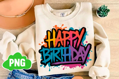 Happy Birthday Png Sublimation Design Product Image 1
